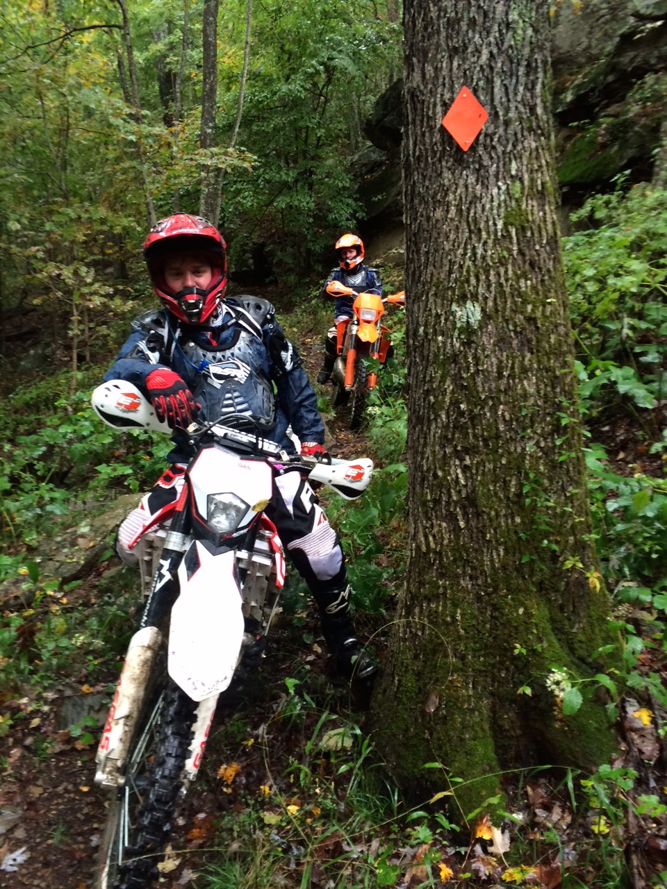 Tom (GasGas) & Tim (KTM) Riding Red Bird in the Rain