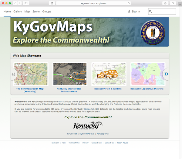 KyGovMaps on AGOL