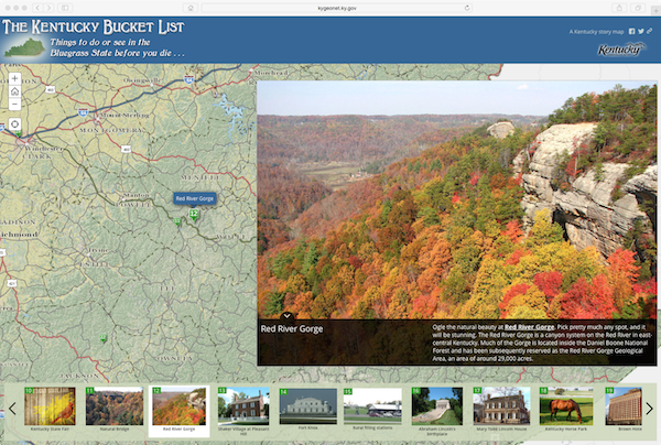 Kentucky Bucket List Story Map