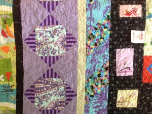 Close up of quilting on 2nd Round Robin