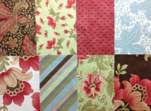 Sample of Jelly Roll fabrics