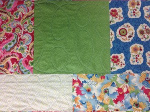 Bigger view of quilting rows