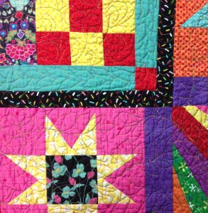 Close up of quilting