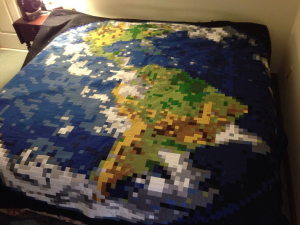 Earth Quilt on Bed