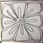 The Square Flower practice drawing